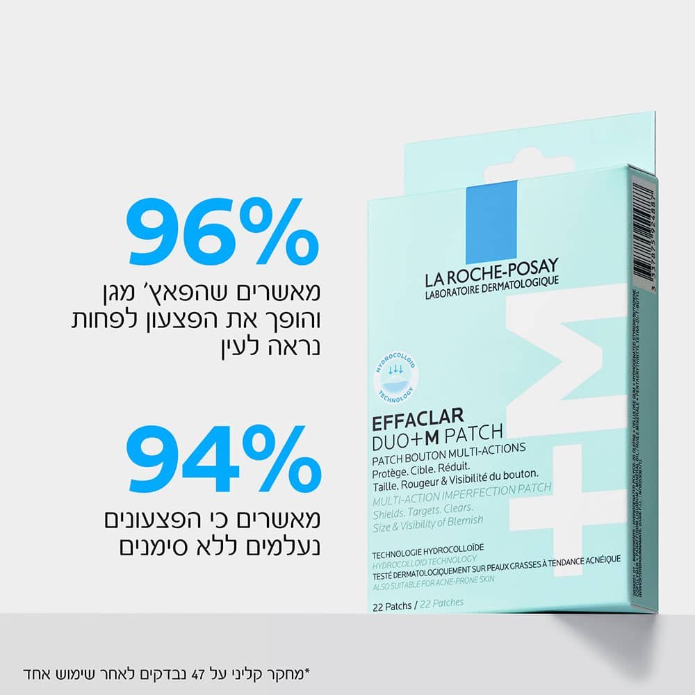 96 אחוז מאשרים שהפאצ' מגן והופך את הפצעון לפחות נראה לעין. 94 אחוז מאשרים כי הפצעונים נעלמים ללא סימנים. מחקר קליני על 47 נבדקים לאחר שימוש אחד.